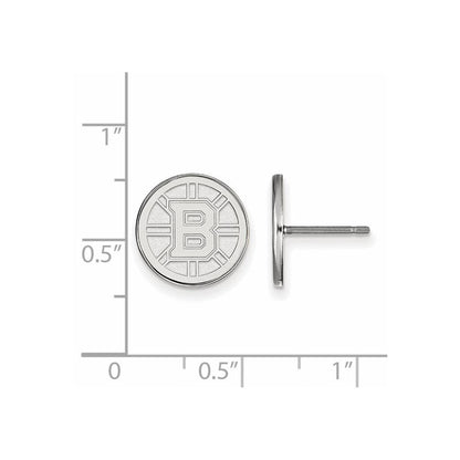 10K Weißgold Nhl Logoart Boston Bruins Klein Ohrstecker