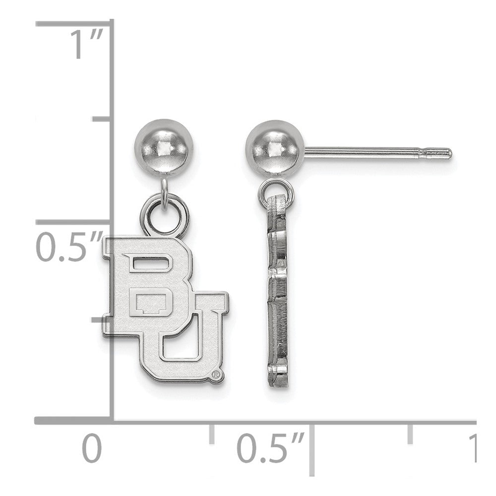 Sterlingsilber Rhodiniert Logoart Baylor University Bears Hängend Kugel Ohrstecker