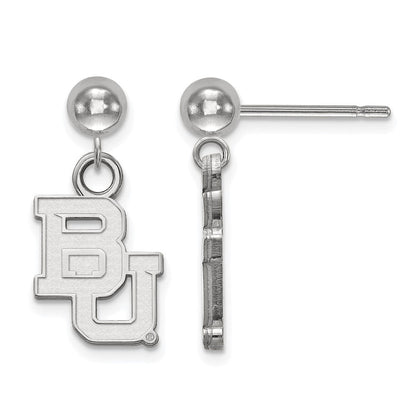 Sterlingsilber Rhodiniert Logoart Baylor University Bears Hängend Kugel Ohrstecker