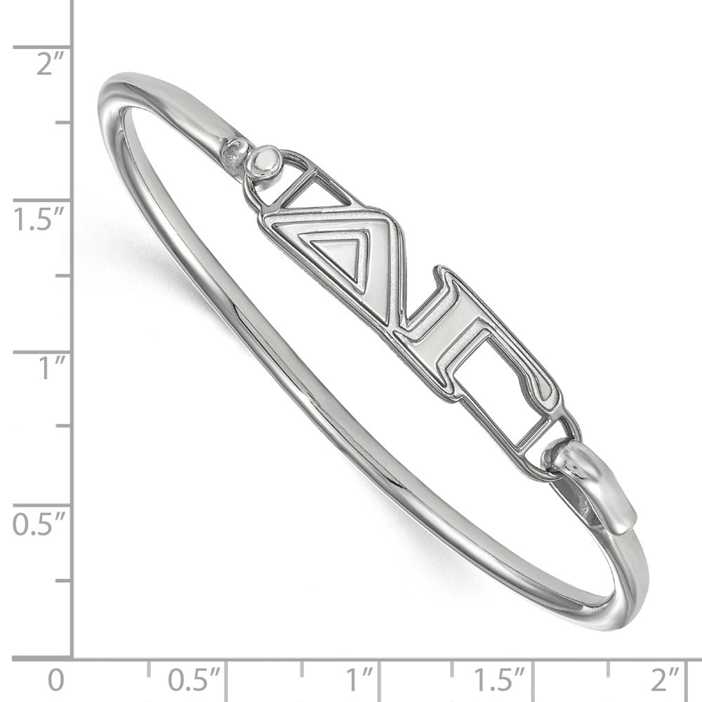 Sterlingsilber Logoart Delta Gamma Groß Haken und Verschluss Armreif Armband