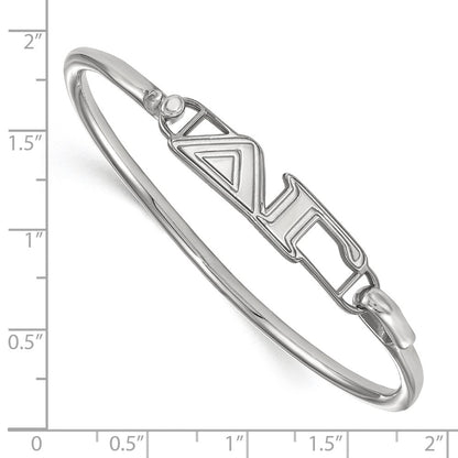 Sterlingsilber Logoart Delta Gamma Groß Haken und Verschluss Armreif Armband