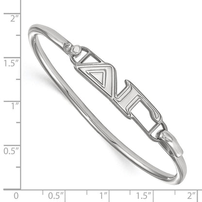 Sterlingsilber Logoart Delta Gamma Groß Haken und Verschluss Armreif Armband