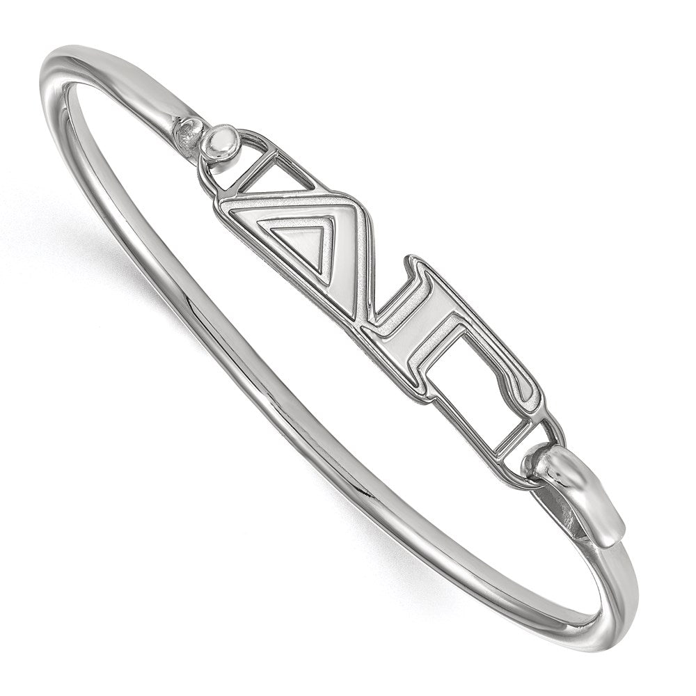 Sterlingsilber Logoart Delta Gamma Groß Haken und Verschluss Armreif Armband
