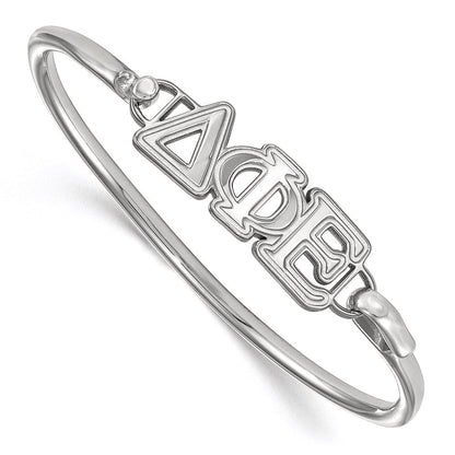 Sterlingsilber S. Rhodiniert P Logoart Delta Phi Epsilon Groß Haken und Verschluss Armreif Armband