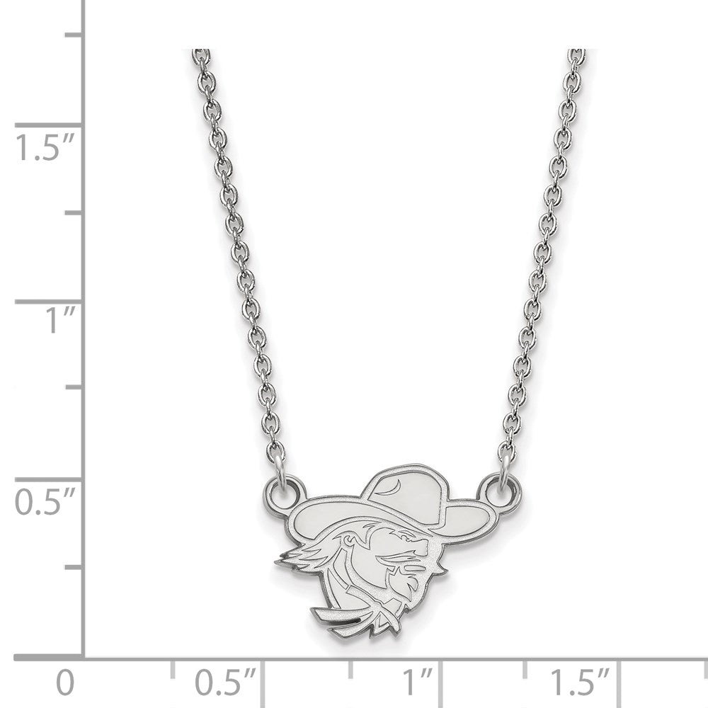 Sterlingsilber Rhodiniert Logoart Eastern Kentucky University E K U Klein Anhänger 18 Zoll Halskette