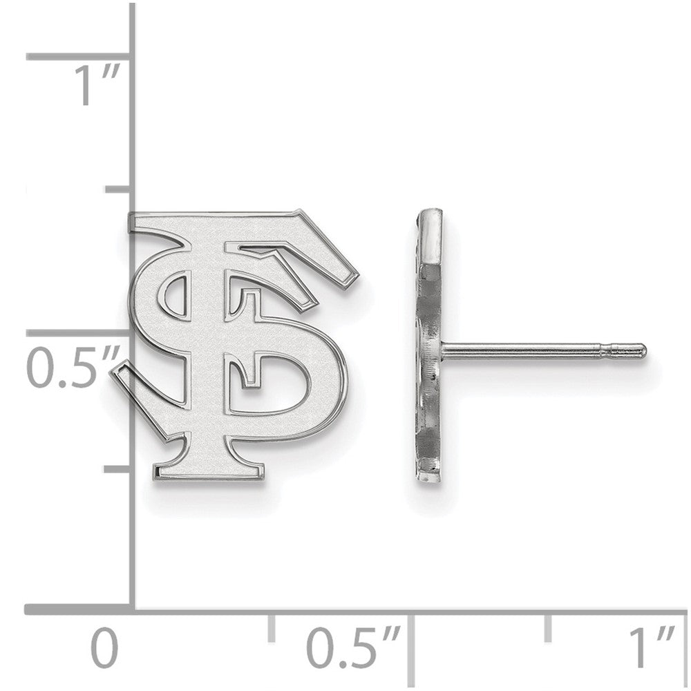 14K Weißgold Logoart Florida State University F S Klein Ohrstecker