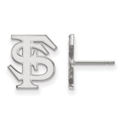 14K Weißgold Logoart Florida State University F S Klein Ohrstecker