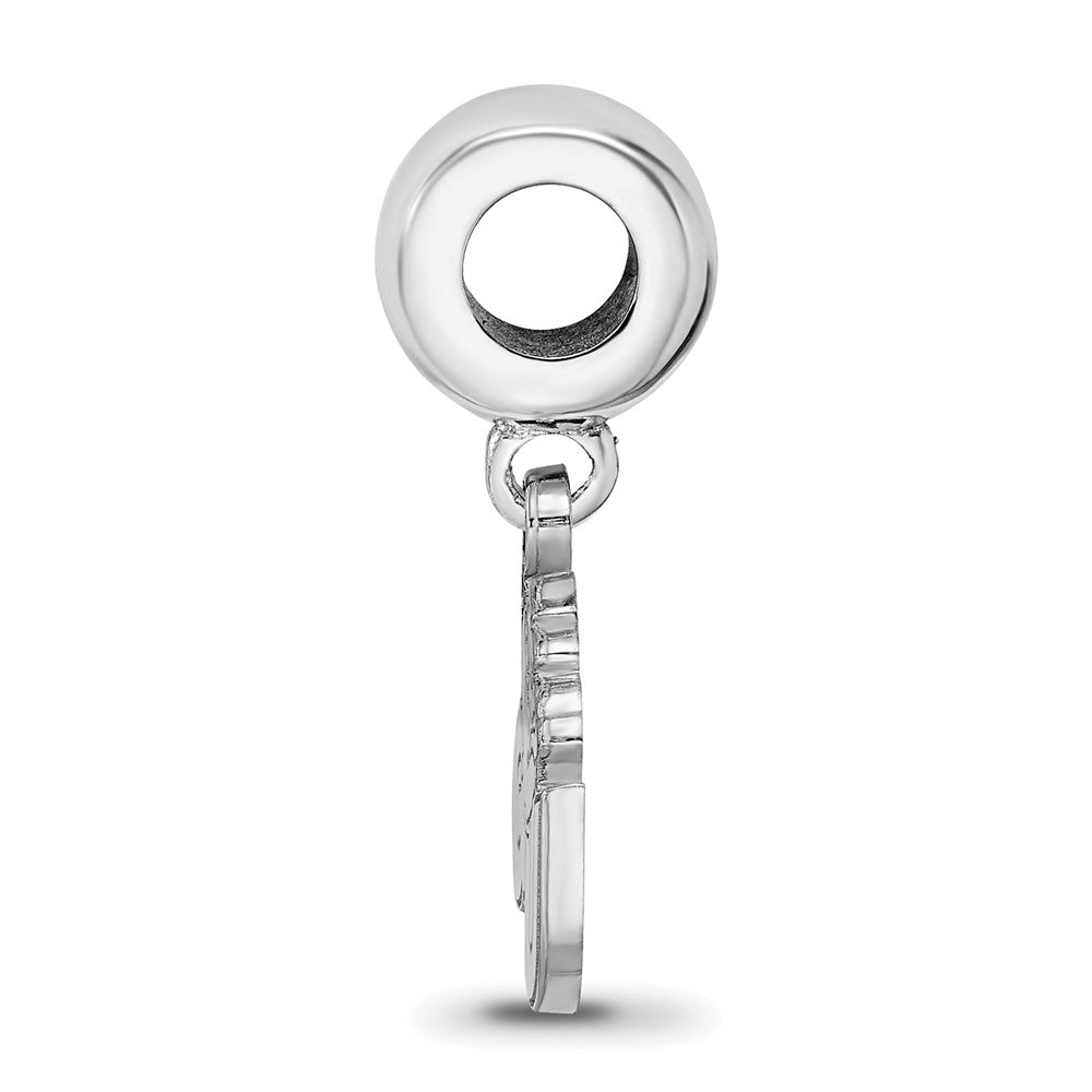 Sterlingsilber Rhodiniert Logoart Gonzaga University Sm Hängend Perle