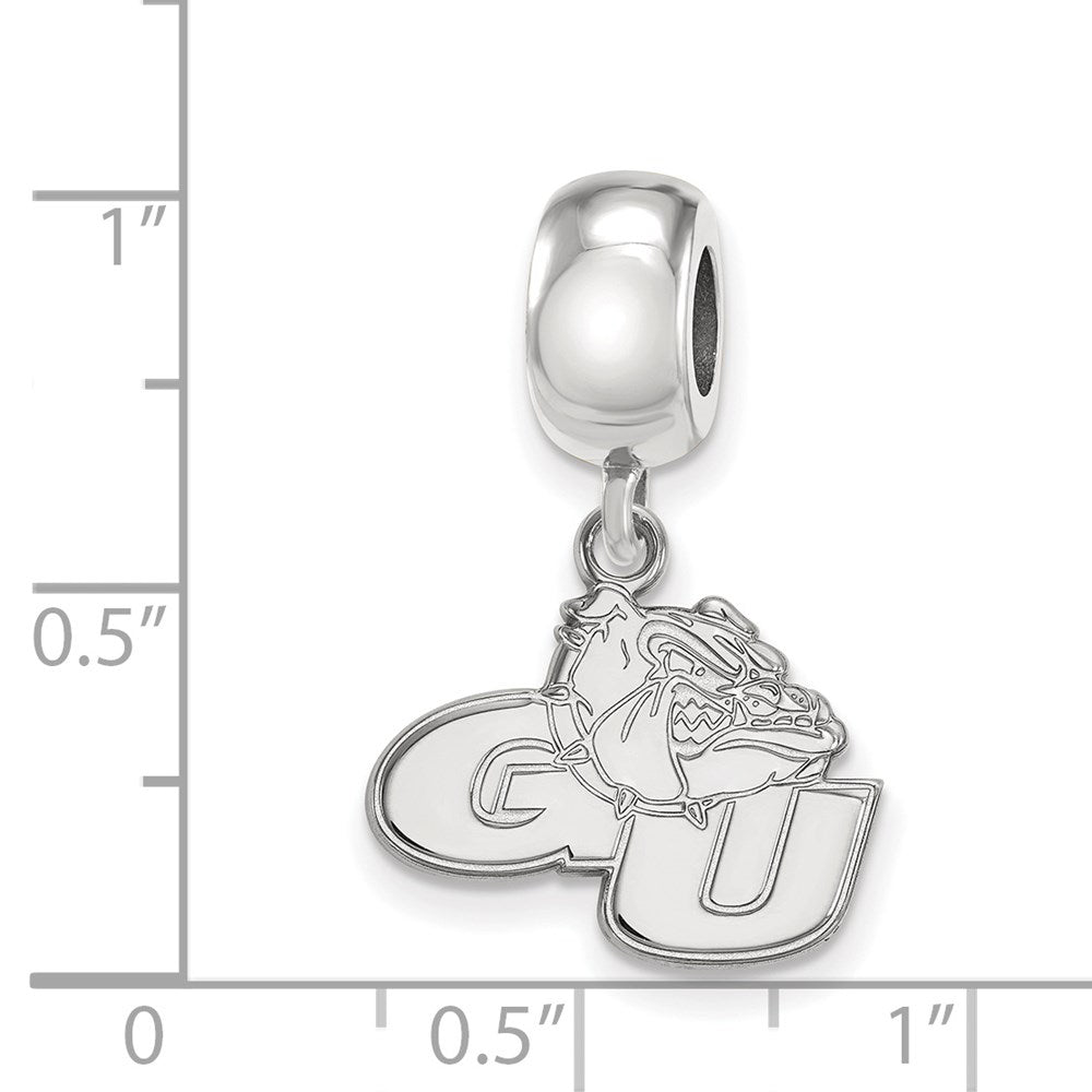 Sterlingsilber Rhodiniert Logoart Gonzaga University Sm Hängend Perle