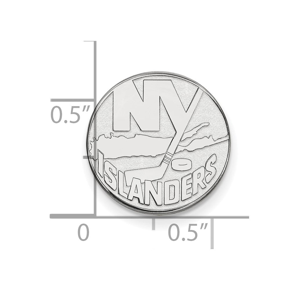 14K Weißgold Nhl Logoart New York Islanders Anstecknadel