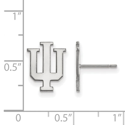 Sterlingsilber Rhodiniert Logoart Indiana University I U Klein Ohrstecker