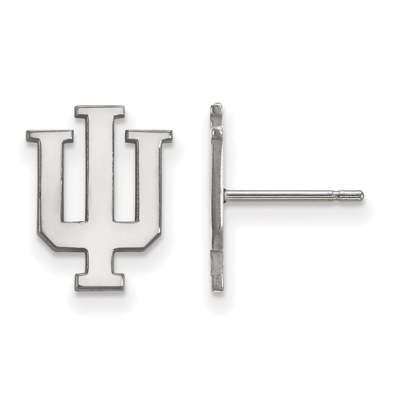 10K Weißgold Logoart Indiana University I U Klein Ohrstecker