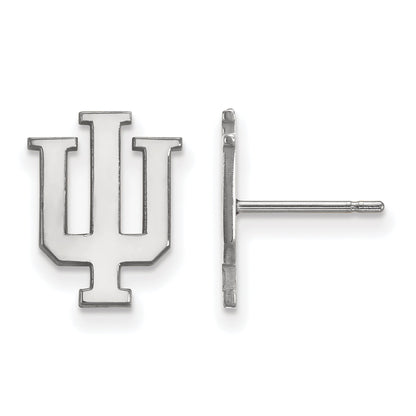 Sterlingsilber Rhodiniert Logoart Indiana University I U Klein Ohrstecker