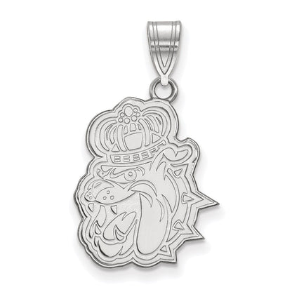 10K Weißgold Logoart James Madison University Duke Hund Groß Anhänger