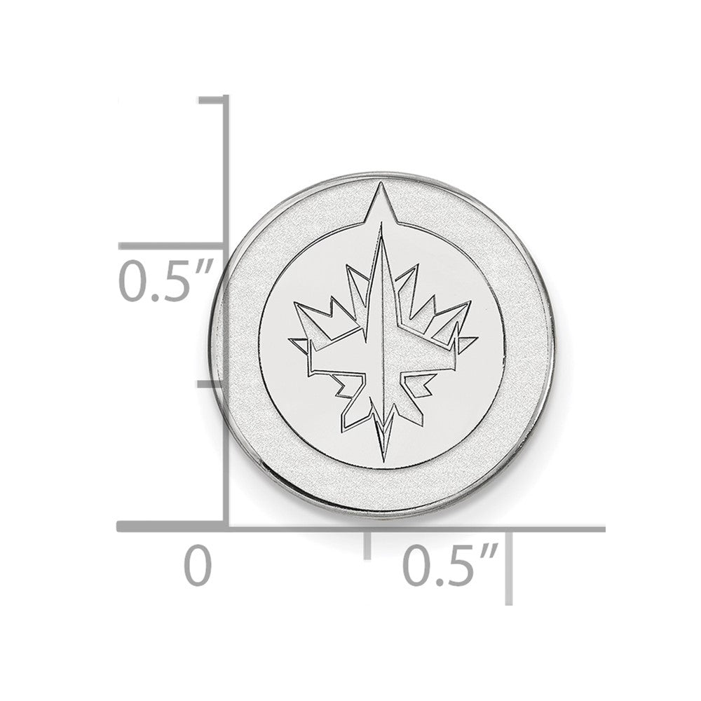 14K Weißgold Nhl Logoart Winnipeg Jets Anstecknadel