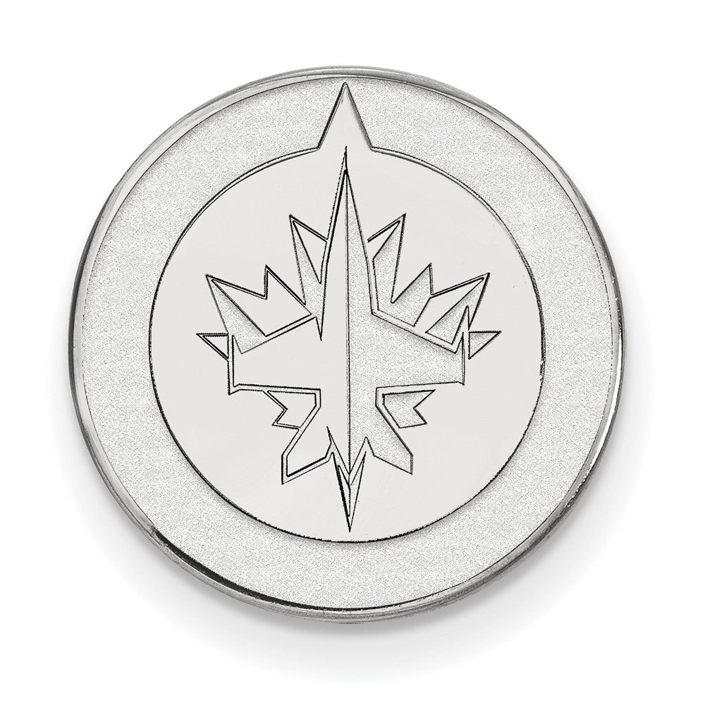 14K Weißgold Nhl Logoart Winnipeg Jets Anstecknadel