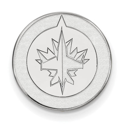 14K Weißgold Nhl Logoart Winnipeg Jets Anstecknadel