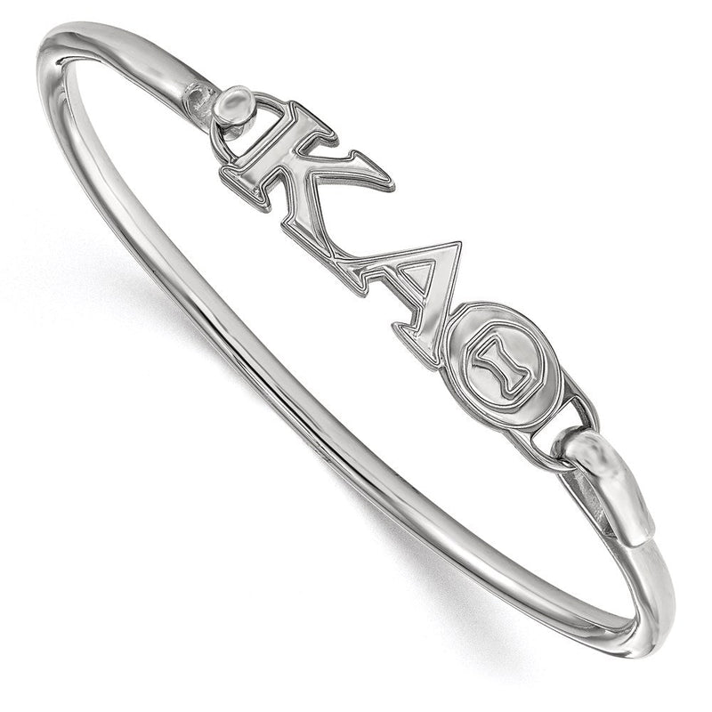 Sterlingsilber S. Rhodiniert P Logoart Kappa Alpha Theta Klein Haken und Verschluss Armreif Armband