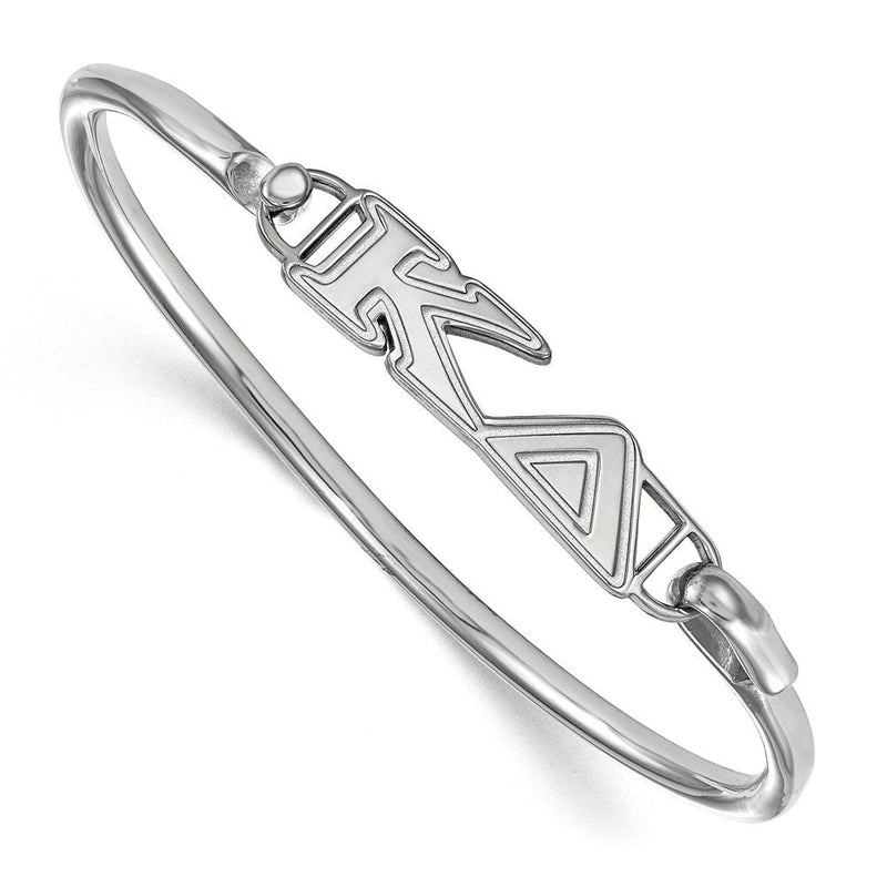 Sterlingsilber Rhodiniert Logoart Kappa Delta Klein Haken und Verschluss Armreif Armband
