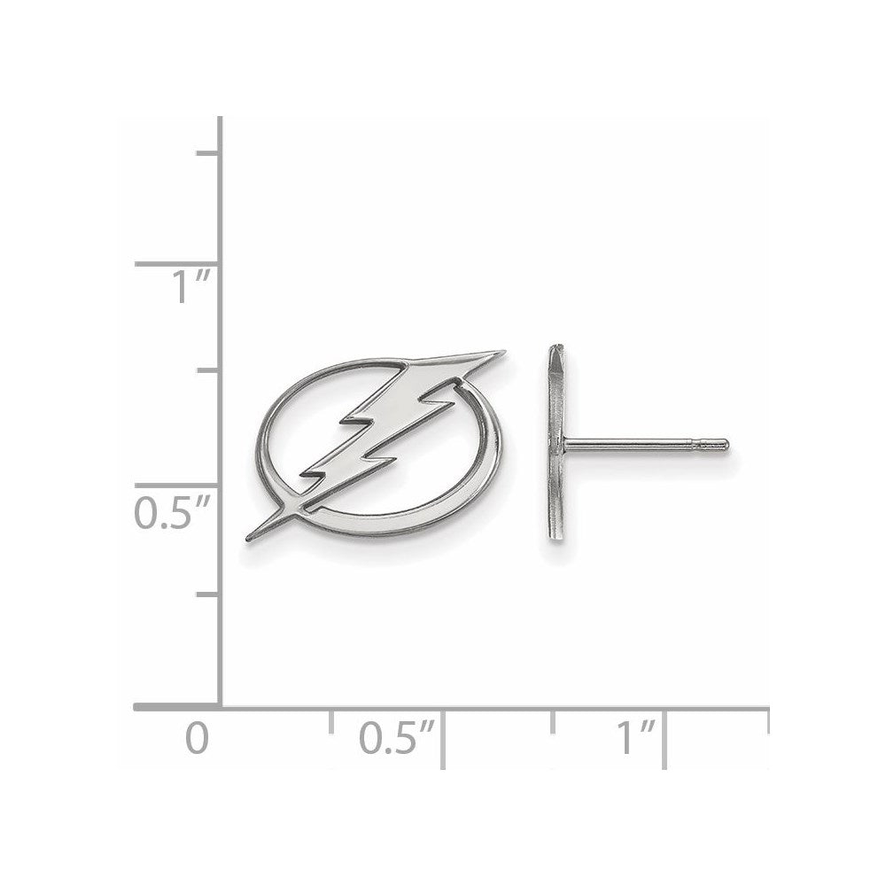Sterlingsilber Rhodiniert Nhl Logoart Tampa Bay Blitz Klein Ohrstecker