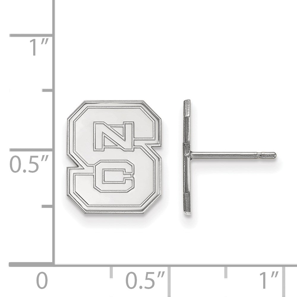 Sterlingsilber Rhodiniert Logoart North Carolina State University N C S Klein Ohrstecker