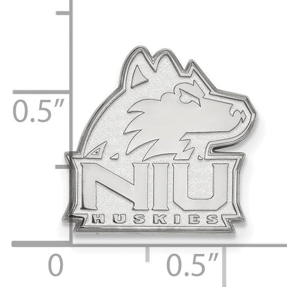 14K Weißgold Logoart Northern Illinois University N-i-u Huskies Anstecknadel
