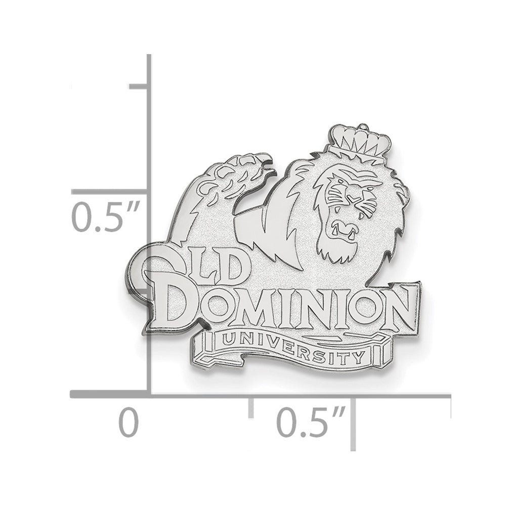 14K Weißgold Logoart Old Dominion University Anstecknadel
