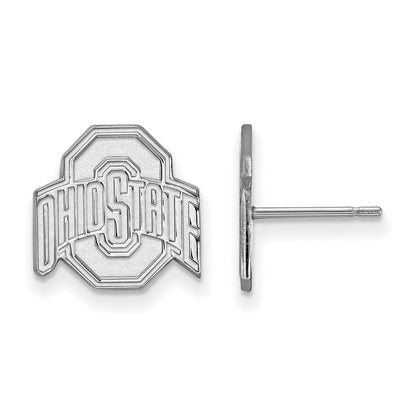 Sterlingsilber Rhodiniert Logoart The Ohio State University Klein Ohrstecker