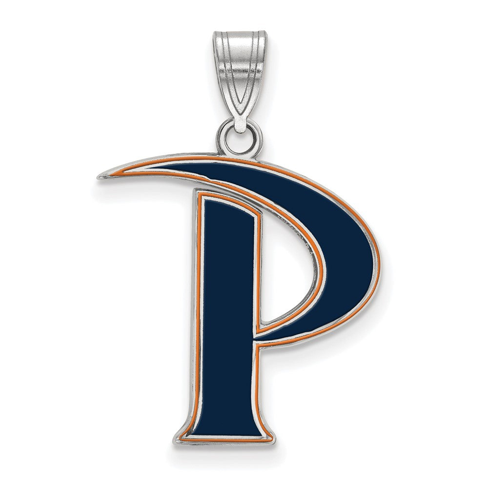 Sterlingsilber Rhodiniert Logoart Pepperdine University Buchstabe P Groß Emailliert Anhänger