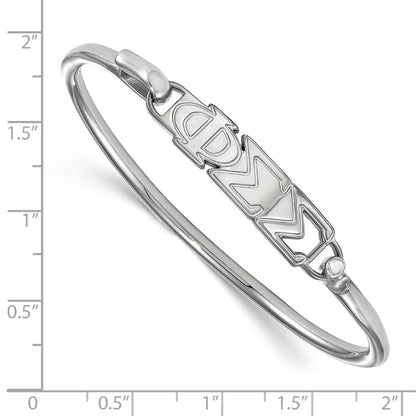 Sterlingsilber S. Rhodiniert Logoart Phi Sigma Klein Haken und Verschluss Armreif Armband
