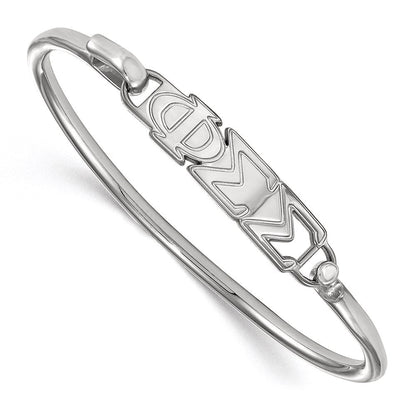 Sterlingsilber S. Rhodiniert Logoart Phi Sigma Klein Haken und Verschluss Armreif Armband