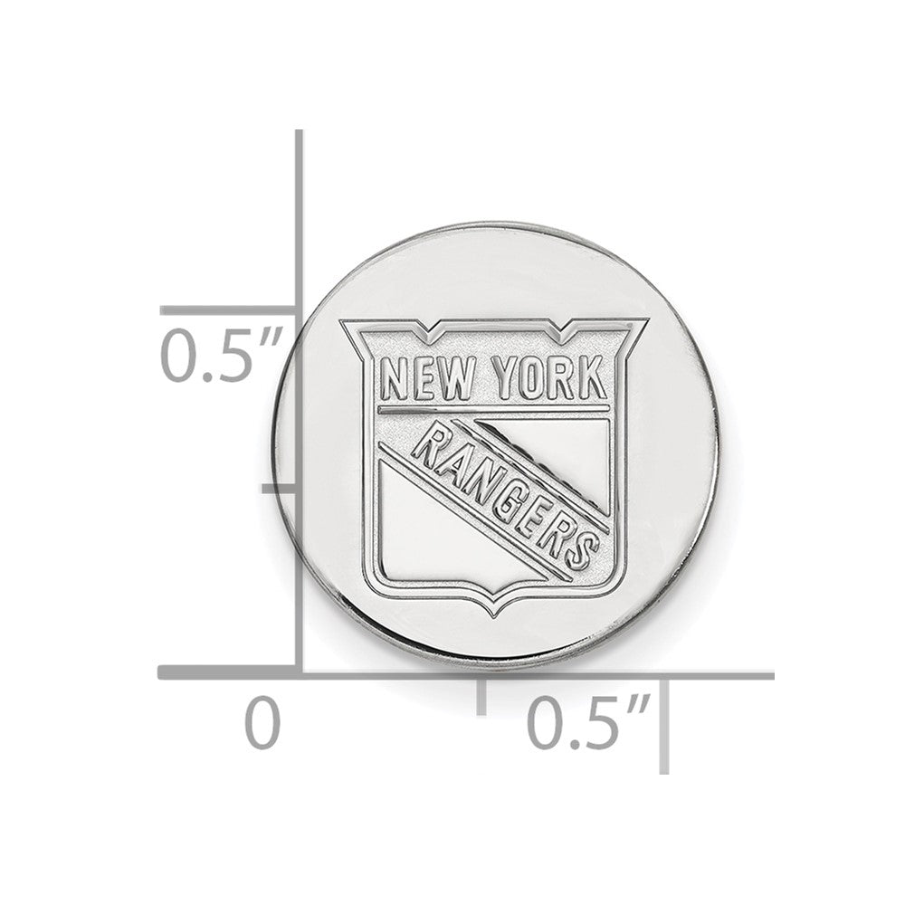 14K Weißgold Nhl Logoart New York Rangers Anstecknadel