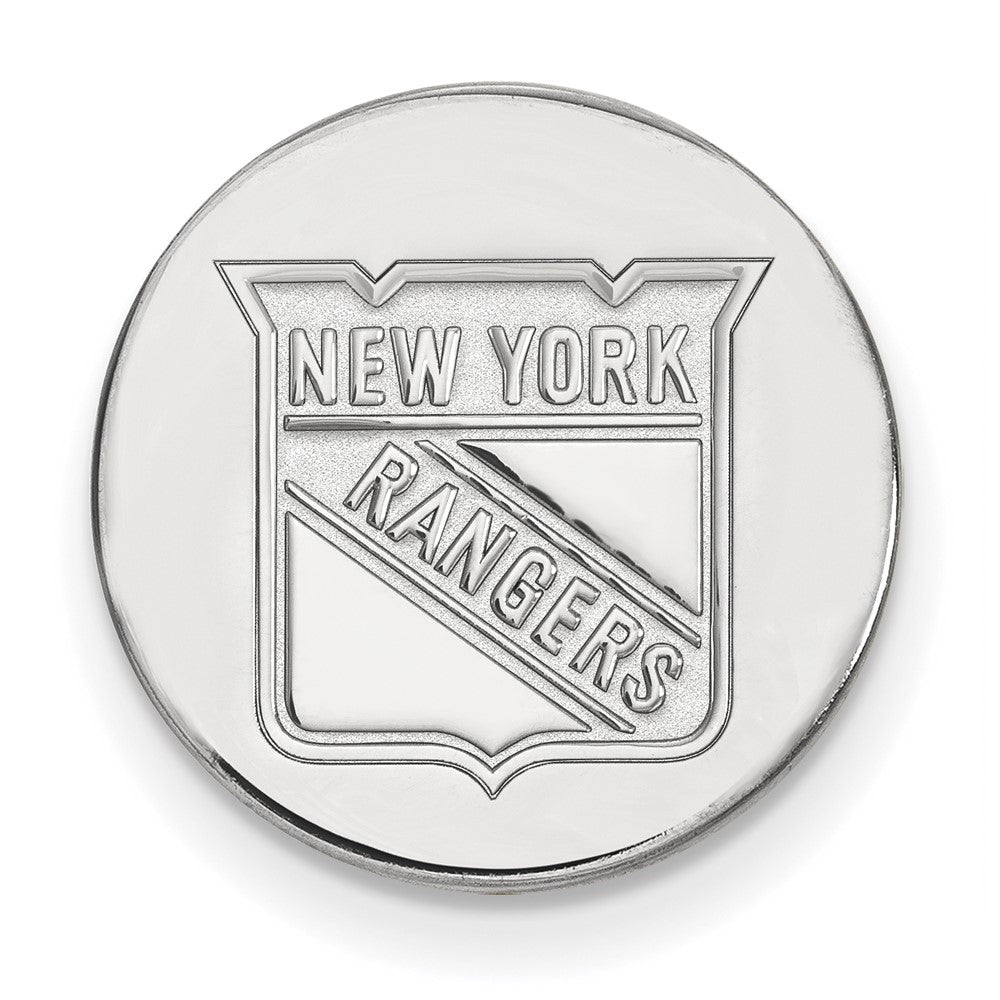 14K Weißgold Nhl Logoart New York Rangers Anstecknadel