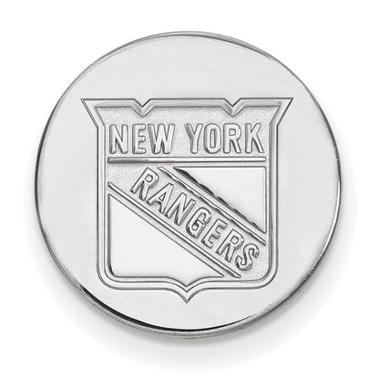14K Weißgold Nhl Logoart New York Rangers Anstecknadel