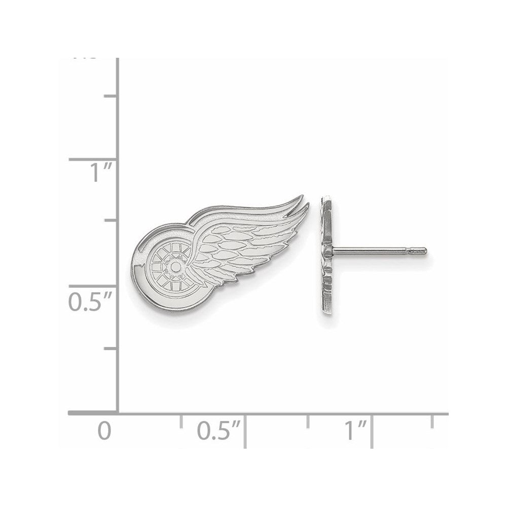 Sterlingsilber Rhodiniert Nhl Logoart Detroit Rot Flügel Klein Ohrstecker