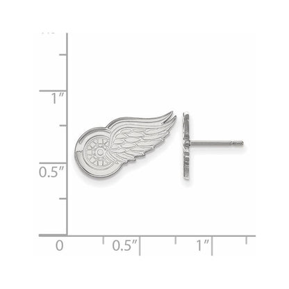 Sterlingsilber Rhodiniert Nhl Logoart Detroit Rot Flügel Klein Ohrstecker
