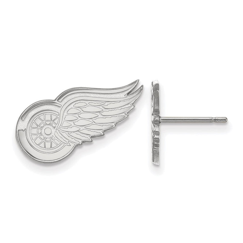Sterlingsilber Rhodiniert Nhl Logoart Detroit Rot Flügel Klein Ohrstecker