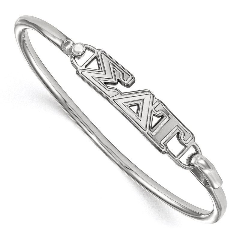 Sterlingsilber S. Rhodiniert Logoart Sigma Delta Tau Klein Haken und Verschluss Armreif Armband