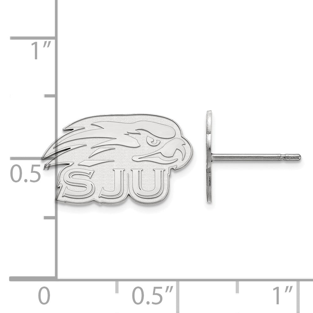 Sterlingsilber Rhodiniert Logoart Saint Joseph University Hawks Extra Klein Ohrstecker