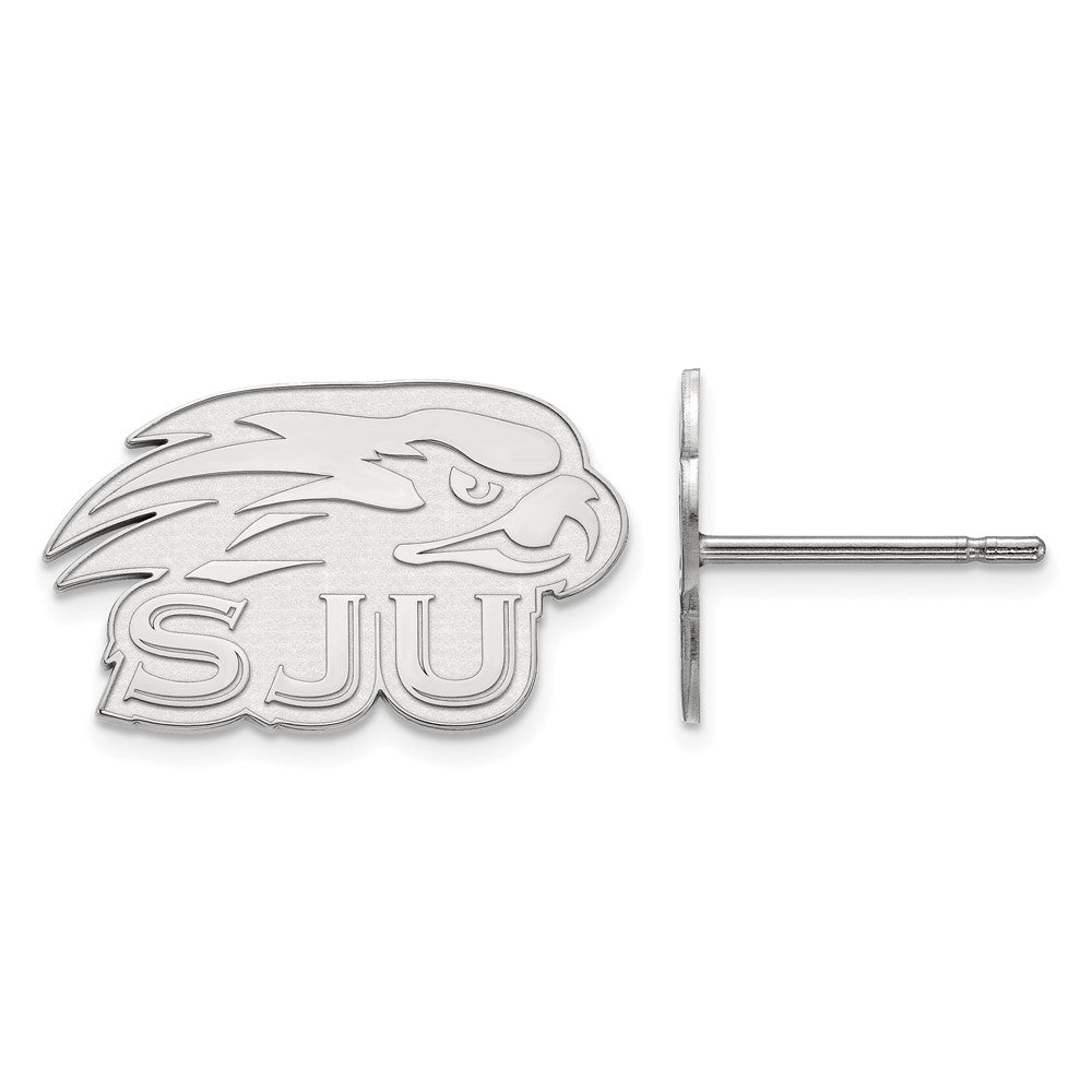 Sterlingsilber Rhodiniert Logoart Saint Joseph University Hawks Extra Klein Ohrstecker