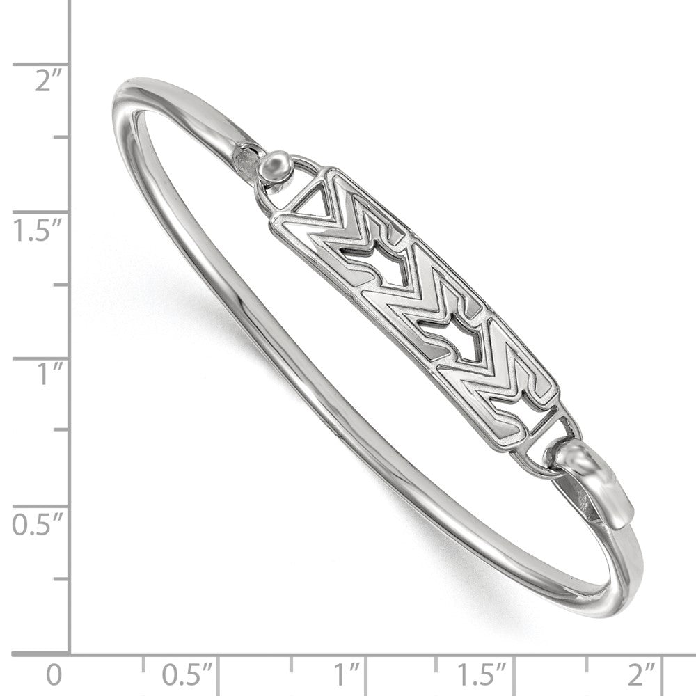 Sterlingsilber S. Rhodiniert P Logoart Sigma Klein Haken und Verschluss Armreif
