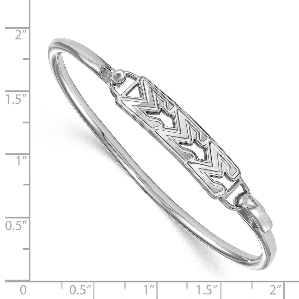 Sterlingsilber S. Rhodiniert P Logoart Sigma Klein Haken und Verschluss Armreif