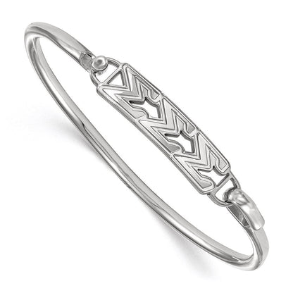 Sterlingsilber S. Rhodiniert P Logoart Sigma Klein Haken und Verschluss Armreif