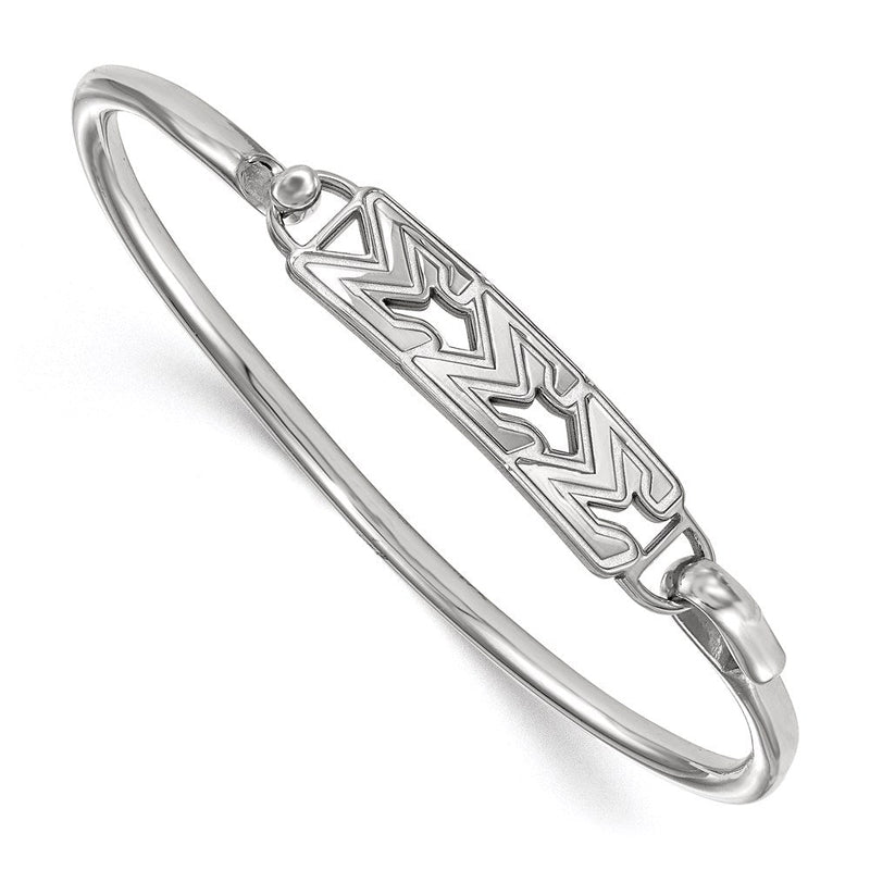 Sterlingsilber S. Rhodiniert P Logoart Sigma Klein Haken und Verschluss Armreif