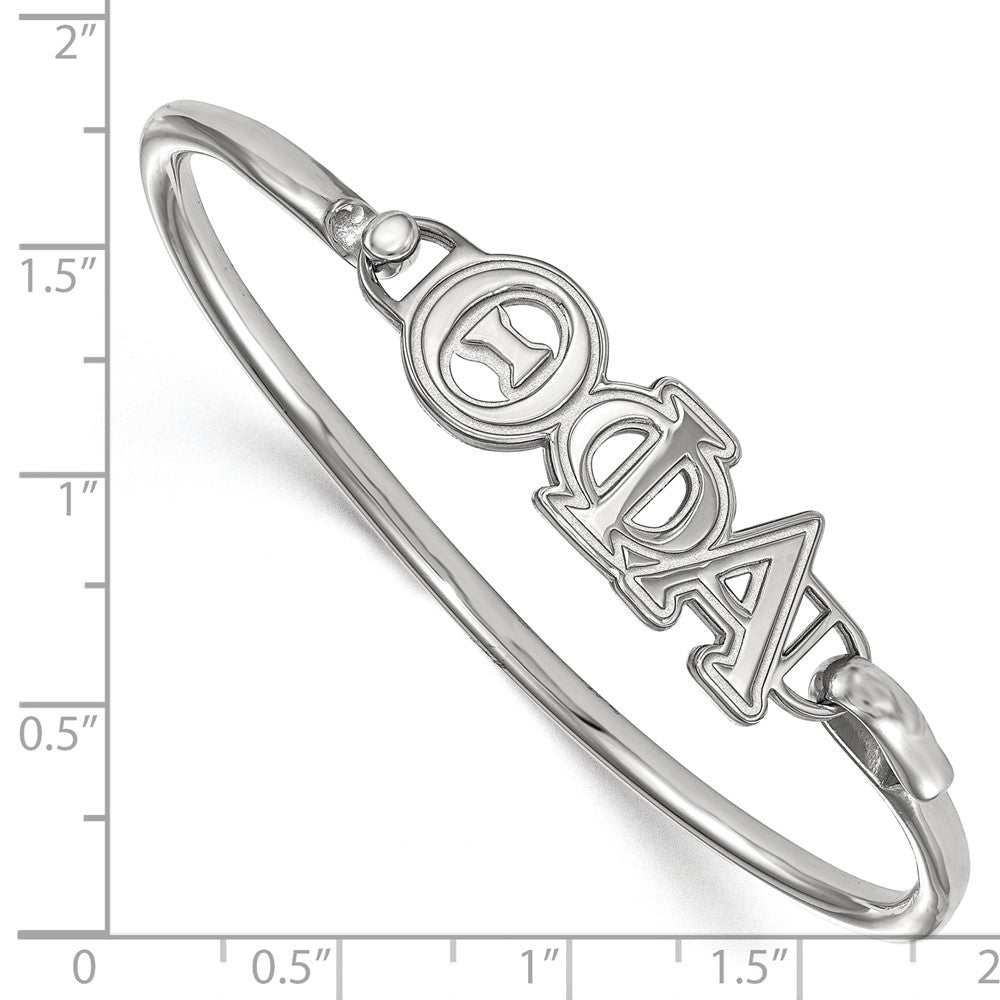 Sterlingsilber S. Rhodiniert Logoart Theta Phi Alpha Klein Haken und Verschluss Armreif Armband
