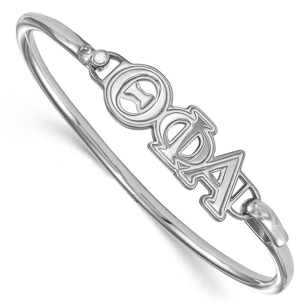 Sterlingsilber S. Rhodiniert Logoart Theta Phi Alpha Klein Haken und Verschluss Armreif Armband