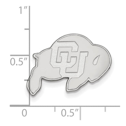 14K Weißgold Logoart University Of Colorado Buffalo Anstecknadel