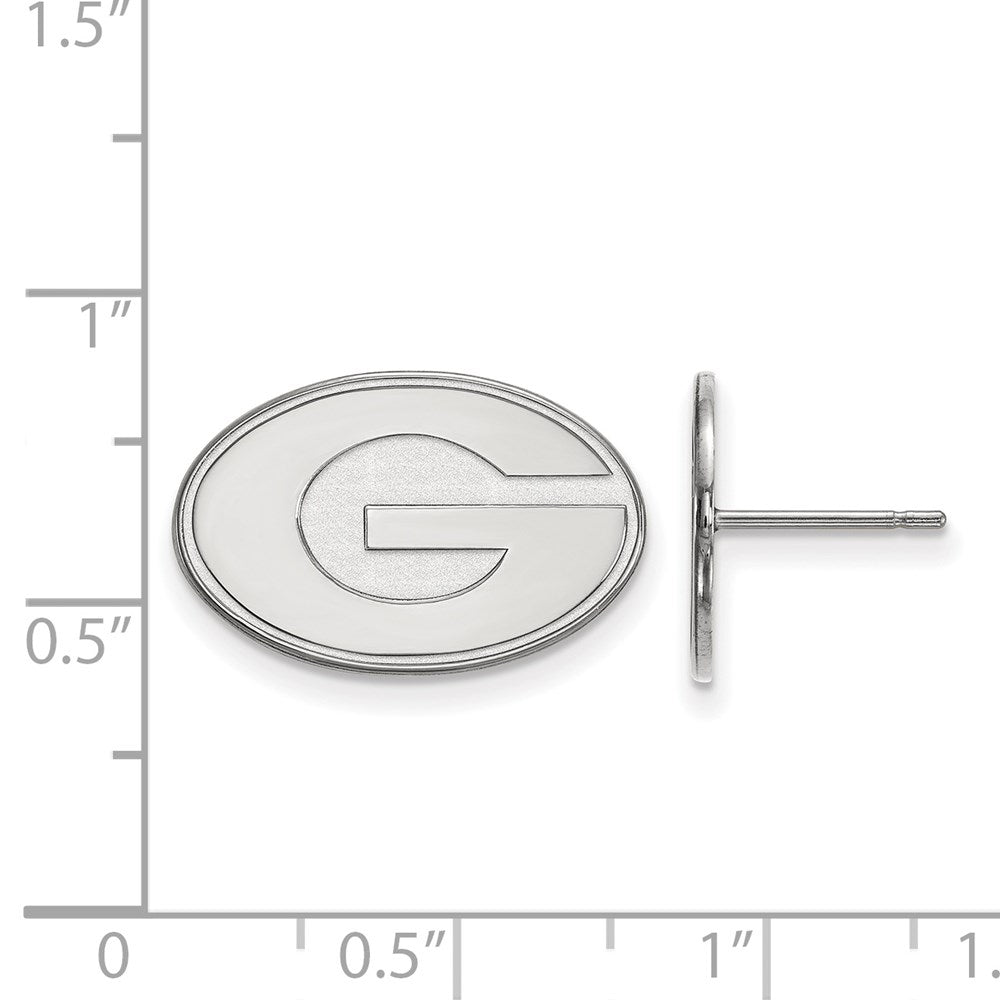 Sterlingsilber Rhodiniert Logoart University Of Georgia Buchstabe G Klein Ohrstecker