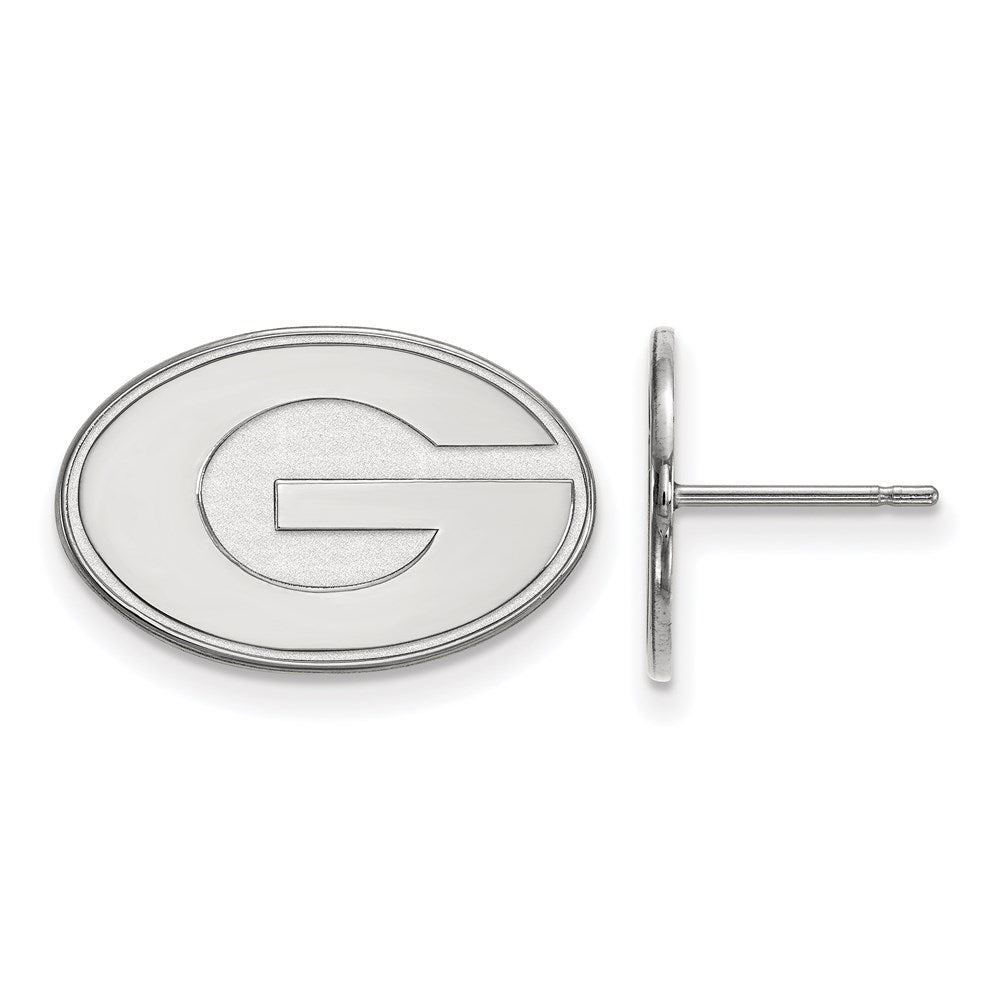 10K Weißgold Logoart University Of Georgia Buchstabe G Klein Ohrstecker