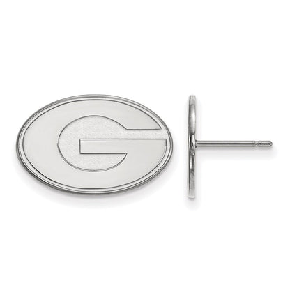 10K Weißgold Logoart University Of Georgia Buchstabe G Klein Ohrstecker